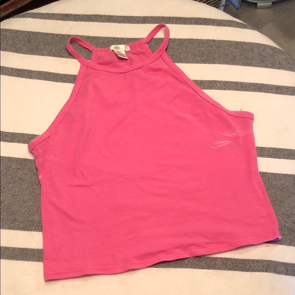 💖Bozzolo Hot Pink Halter Crop Tank